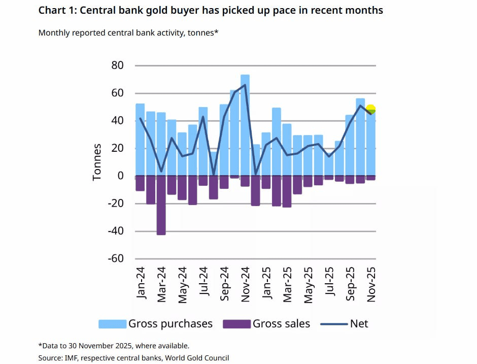 Gold: Central Banks Bought 45 Tons in November – The Invisible Hand Continues Accumulating - ExpertFX School